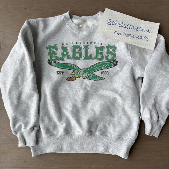 Vintage Philadelphia Eagles Football Sweatshirt Go Birds Gang NFL Eagles Shirt - Picture 1 of 2